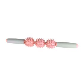 Exercise Massage Roller Stick For Muscle Relaxation And Pain Relief (Color: Pink)