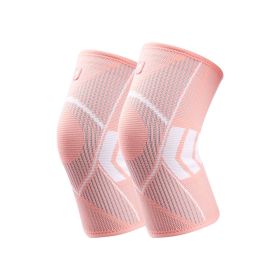 1 pair Unisex Breathable Anti-skid Compression Knee Pads for Yoga & Protective Gear Set For Indoor/Outdoor Sports, Jogging And Training (Color: Pink, size: S)