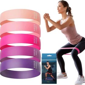 5 piece set Different Stretch Band Resistance Bands For Exercise Workout Fitness (Color: Gradient Purple)