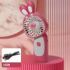 Cartoon Rabbit Handheld Fan USB Rechargeable Mini Small Portable Pocket Desktop Electric
