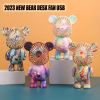 Small Desktop Fan: Cute Bear USB Charging Portable Suitable For Home Office Outdoor Travel