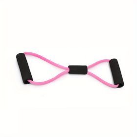 8-shaped Fitness,Resistance Band for Pilates, Arm Back Shoulder Training, Yoga Stretch Elastic Tension Band For Men Women Home Gym (Color: Pink)