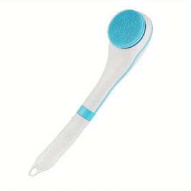 Luxurious Electric Shower Brush: Pamper Yourself with a Relaxing Back Rub, scratch, Massage & Exfoliation! (Color: Blue)