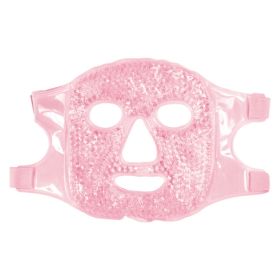 Gel Freezer Face Mask reduces face puffiness & wrinkles. Skin Firming Spa Treatment Hot/Cold Therapy Beauty Skin Care Tool (Color: Pink)
