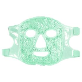Gel Freezer Face Mask reduces face puffiness & wrinkles. Skin Firming Spa Treatment Hot/Cold Therapy Beauty Skin Care Tool (Color: Green)