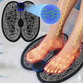 Foot Massaging Mat - Relax and Rejuvenate Your Feet with Leg Circulation and Massage - Perfect Gift (Color: New Black (rechargeable))