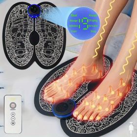 Foot Massaging Mat - Relax and Rejuvenate Your Feet with Leg Circulation and Massage - Perfect Gift (Color: New Black (upgrade Remote Control))