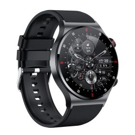 QW33 smart watch Heart rate; blood pressure; blood oxygen; music control; photo taking; step counting; Bluetooth call smart watch (colour: Black)