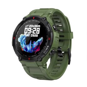 K22 smart call bracelet 1.28-inch IPS full view heart rate and blood pressure monitoring Bluetooth call watch (colour: green)