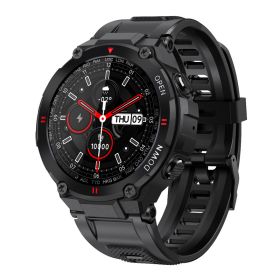 K22 smart call bracelet 1.28-inch IPS full view heart rate and blood pressure monitoring Bluetooth call watch (colour: Black)