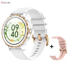 QR02 Smart Watch – HD Bluetooth Call, AI Voice, Mobile Payment, Health & Multi-Sport Monitoring (colour: White silica gel+powdered silica gel)