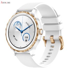 QR02 Smart Watch – HD Bluetooth Call, AI Voice, Mobile Payment, Health & Multi-Sport Monitoring (colour: White silica gel)