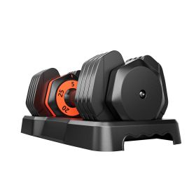 25LB 5 in 1 Single Adjustable Dumbbell Free Dumbbell Weight Adjust with Anti-Slip Metal Handle, Ideal for Full-Body Home Gym Workouts (Main Color: Black, Main Material: Iron)