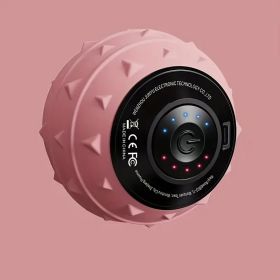 Rechargeable High-Intensity Vibration Massage Ball – Electric Fascia Release for Muscle Recovery (Color: Pink)