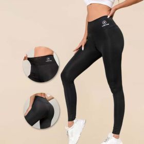 Barbie-Inspired High-Waisted Sharkskin Leggings – Slim Fit 7/8 Yoga Pants for Women, Spring/Summer Workout & Everyday Wear (Color: Black, size: S)