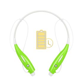 Wireless Sports Stereo Hands Free Headset Headphone Earbuds for Phone and Tablet (Color: Green)