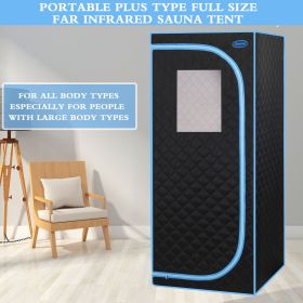 Portable Plus Full Size Far Infrared Sauna Tent – Spa, Detox, Therapy & Relaxation at Home (Color: as Pic)