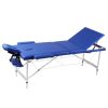 3-Zone Foldable Massage Table with Aluminum Frame