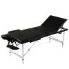 3-Zone Foldable Massage Table with Aluminum Frame