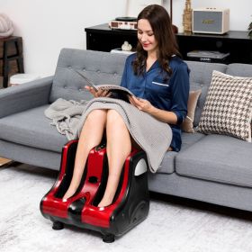 Shiatsu Kneading Rolling Vibration Heating Foot Massage Machine (Color: as show)