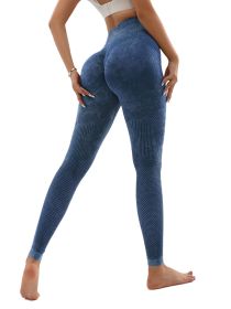 2 Pack Women's Seamless Washed Wide Waistband Sports Leggings, Women's High Waist Yoga Leggings (Color: 2PACK1, size: S)