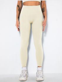 Yoga Leggings Workout High Waist Tummy Control Butt lifting Ruched Booty Pants (Color: White, size: M)