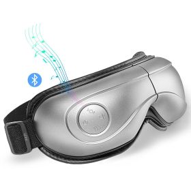Heated Eye Massager Eye Care Device 5 Modes Bluetooth Music Foldable Vevor (Control Type: Push-button, Color: Light Gray)