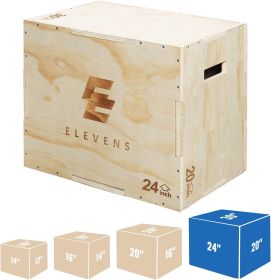 Jump Box 3-in-1 Wooden for Cross Training Workout 12*14*16 in Height Log color (Color: Wood, size: 20*24*30in)