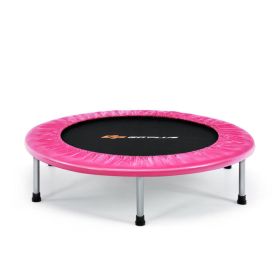 38 Inch Mini Folding Trampoline Portable Recreational Fitness Rebounder (Color: Pink)
