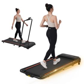 NEW Folding Treadmill Walking Pad Under Desk Treadmill for Home Office -2.5 HP Walking With Incline 0.5-7.5 MPH 265 LBS Capacity (Color: as Pic)