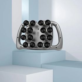 High-Power Muscle Massage Gun with 6 Interchangeable Heads - Adjustable 16-Level Intensity for Athletes & Pain Relief (Color: Grey)