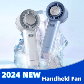 Gadget Handheld Turbo Jet Fan Mini Portable Ice Cold Fan Generation Brushless Motor Wind High Speed Duct Fans Violent Blower (Color: White)