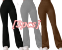 3 pcs High-Waist ed Flare Sharkskin Leggings â€“ Slim Fit, Lightweight & Sculpting Yoga Pants