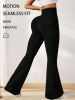 3 pcs High-Waist ed Flare Sharkskin Leggings â€“ Slim Fit, Lightweight & Sculpting Yoga Pants