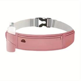 Multi-Pocket Reflective Waist Pack Lightweight Nylon Design for Men & Women (Hiking/Dog Walking Essentials) (Color: Dusty Rose)