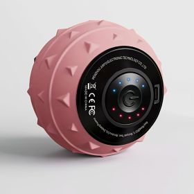 Vibration Massage Ball; Rechargeable High Intensity for Muscle and Fitness, Electric Fascia Release for Neck, Back or Feet, USB Charging (Color: Pink)