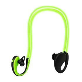 Wireless Neckband Earphones V4.1 with LED Light (Night Running) (Color: Green, size: One size)