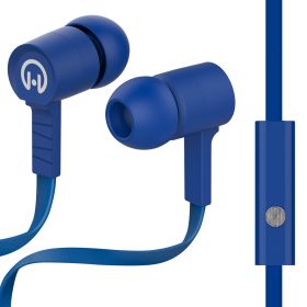 HyperGear Low Ryder Earphones w/Mic 3.5mm (Color: Blue)