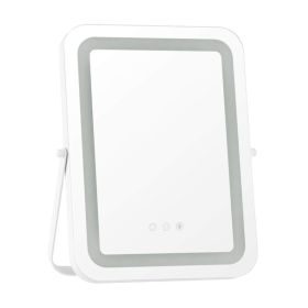 Makeup Mirror with 3 Color Dimmable Lighting for Women's (Type: Vanity Mirror, Color: White)