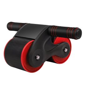 Automatic Rebound Abdominal Wheel Anti-slip AB Roller Wheel with Kneel Pad Phone Holder Home Gym Abdominal Exerciser (Option: AbdominalWheelRed)