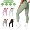 Women\'s High Waist Workout Leggings Tummy Control Compression Yoga Tight Pants Gym Pants Athletic Running Leggings with 25In Inseam No Front Seam