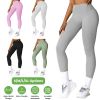 Women\'s High Waist Workout Leggings Tummy Control Compression Yoga Tight Pants Gym Pants Athletic Running Leggings with 25In Inseam No Front Seam