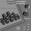 Soozier 2 x 50 lbs Hex Dumbbell Set of 2, Rubber Weights Exercise Fitness Dumbbell with Non-Slip Handles, Anti-roll, for Women or Men Home Gym Workout