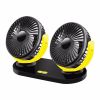 USB Desk Fan 5.5 Inch Powerful Table Fan Dual Head 360° Rotate Quiet 3 Speeds Wind Desktop USB Fan With 55 Inch USB Cable Home Office Indoor Outdoor