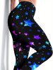 Throwing Print Butt-Lifting Yoga Pants, High Waist Slim Fit Mid-Stretch Fitness Workout Pants, Women's Active wear