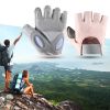 1 Pair Training Gloves Non-slip Finger-less Palm Protector Unisex Sweat-wicking Ridding Gloves for Outdoor Sports
