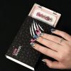 Love Scratch 10 PCs Blue & Pink Short Shining Handmade Press-on Nails