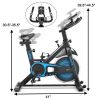 Adjustable Resistance Silent Belt Drive Gym Indoor Stationary Bike (Blue or Red)