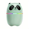 Cool Mist Humidifier Mini Panda Mini; 7 Colors LED  Doubles as Aromatherapy Essential Oil Diffuser 220 ml USB charging