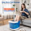 Portable All-In-One Heated Foot Spa Bath Motorized Massager blue, brown or white